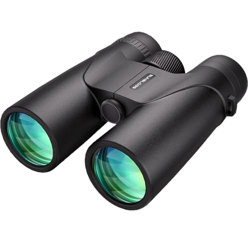 Image of 12x42 HD Binoculars for Adults High Powered - Waterproof BAK4 Prism Binoculars for Bird Watching, Hunting, Travel, Hiking & Opera - Super Bright Lightweight Binocular (Black)