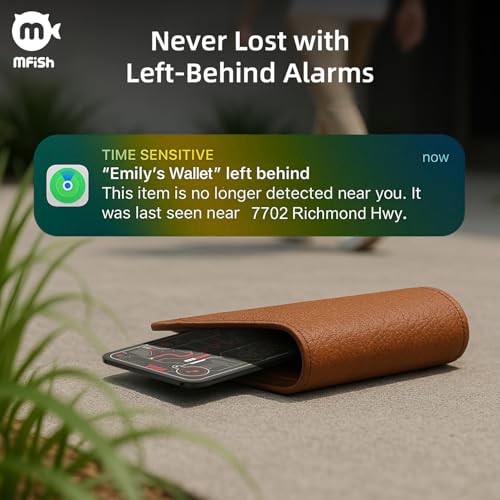 Image of MFish Solar Wallet Tracker Card, Apple MFi Certified, Ultra-Thin 0.07 inch Find My Tracker for Wallet, IP68 Waterproof, Loud Alarm, Solar Powered, Works with Apple Find My (iOS Only) for car, Luggage