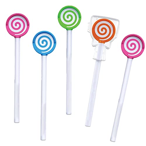 Image of Adore Kid's manual Tongue Cleaner with Safety Case and Candy Design (Multicolor,Pack of 5)
