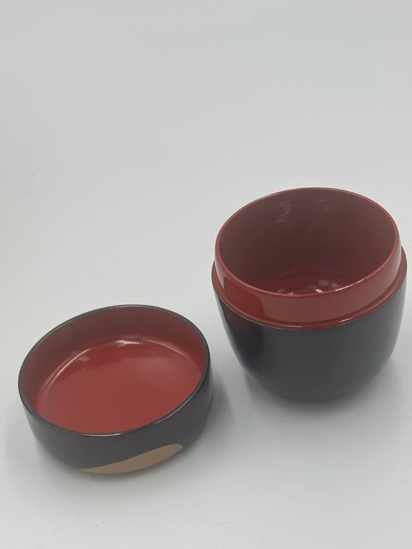 Amazon | 黒内塗 貝合蒔絵 中棗 松峰作 茶道具 雛人形 | 平飾り | おもちゃ
