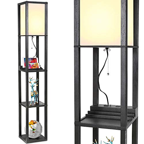 Exclusive Discount 80% Offer Hykolity Industrial Vintage Floor Lamp, Clear Glass Antique Lighting for Living Room Reading House Bedroom Home Office Decor, Bulb Sold Separately