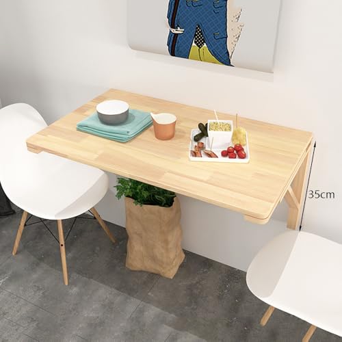Table pliante murale en bois 80x40 cm pour gain de place optimal - 3