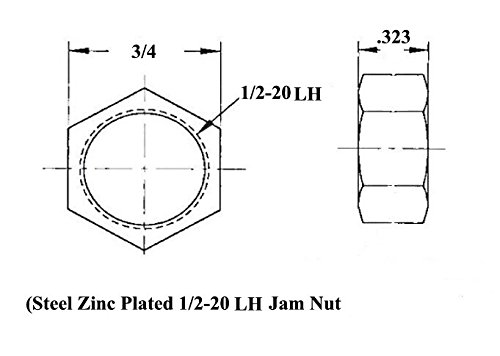 QSC 1/2 X 1/2-20 Economy 4-Link Rod End Kit with 1/2-3/8 High Misalignment Spacers, Rod End, Heim Joint