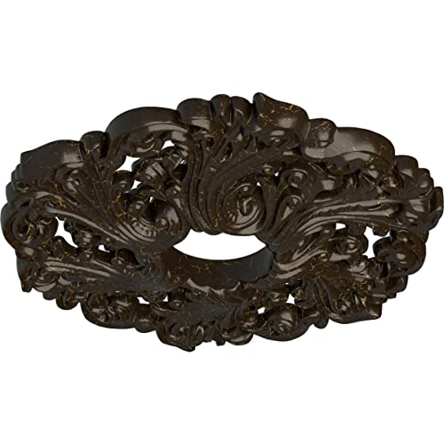Image of Ekena Millwork CM19ORSHC Orrington Ceiling Medallion, Stone Hearth Crackle