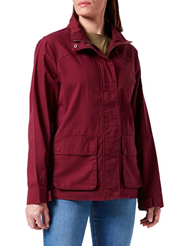 HIKARO Chaqueta con Cremallera Mujer, Rojo (Burgundy), 42 (Talla del fabricante: Large)