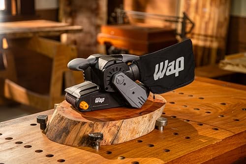 WAP Lixadeira de Cinta WF LC01 com Empunhadura Auxiliar Emborrachada e Motor Escova, 76x120mm 850W 1