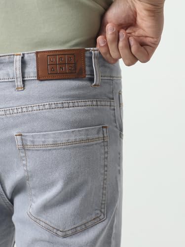 Image of Urbano Fashion Men's Slim Fit Washed Denim Jeans Stretchable