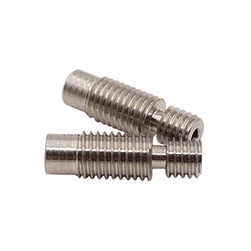 WINSINN Titanium Alloy TC4 V6 Heatbreak All Metal Heat Break - 3D Printer Extruder Hotend Throat M7 Thread - for RepRap 1.75 Filament (Pack of 2Pcs)