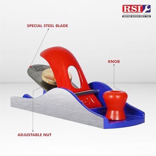 Image of Block Plane Super Heavy Duty Cast Iron Jack Plane Size 110 for Woodworking | Manual Hand Bench Plane with Micro-Adjustable Depth & Comfort Grip Handle