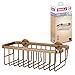 Produktbild tesa MOON BRONZE selbstklebende Duschablage in gebürsteter Bronze - einstöckig und extra tief - Duschregal aus PVD-beschichtetem Metall - ohne Bohren, mit Klebelösung - 250mm x 92mm x 125mm