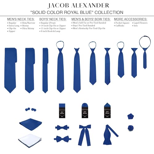 Image of Jacob Alexander Men's Extra Long Solid Color Tie