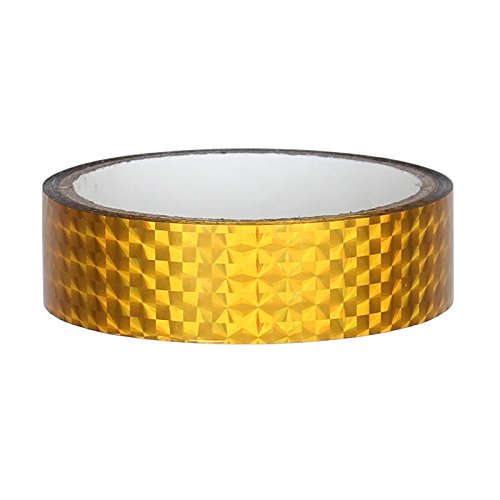 Hologramm Déco Ruban adhésif pour Hula Hoop, 25mm x 30m, Jaune Cover