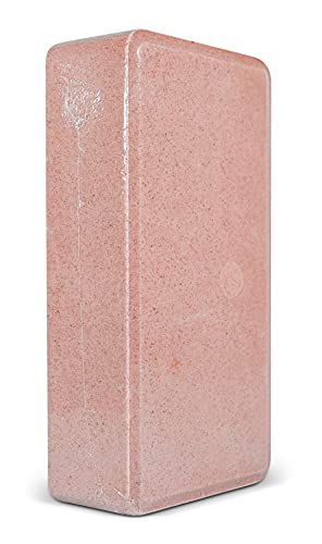 Salt Block for Deer & Horses – Compressed Mineral Salt Lick for Livestock, Cattle & Goats – Himalayan Secrets Pink Rock Salt Block (4.4LB/2KG, Block)