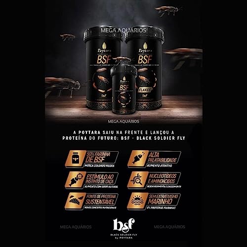 Poytara BSF 30g ração peixe c/proteína de larva de mosca