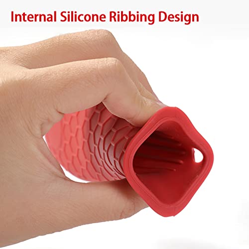4 Pieces Silicone Hot Tool Holder Heat Resistant Potholder Cookware Handle Non Slip Rubber Pot Holders Handles Grip Covers For Cast Iron Skillet Silicone Cooking Kitchen Suits (Green) #TOP6