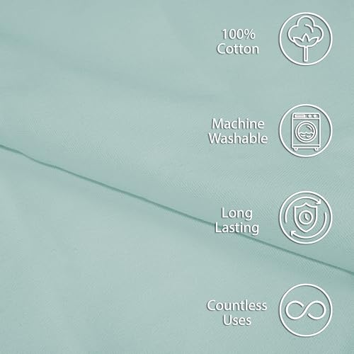 Image of R home Solid Cotton Table Napkins, Soft Cloth Napkins for Dining Table, Reusable & Washable, Ideal for Formal Dining, Cocktail Nights, Weddings, Home Bar & Table Decor (6, Sky Blue)