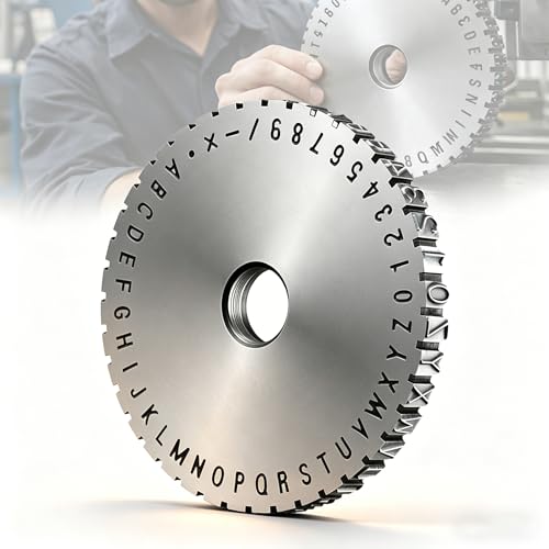 Rueda de marcado manual para números de serie, caracteres picados de 2 a 6 mm, ofrece una fuerte presión para un marcado consistente, ideal para aplicaciones de placas de palabras de código