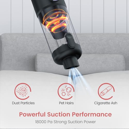 Portronics MopCop 4, 2-in-1 Vacuum Cleaner & Blower, Cordless & Corded, 18,000 Pa Suction,Washable HEPA Filter,One-Press Dust Release,LED Display,Built-in Flashlight,Multi-Nozzle, Car & Home Use view 2