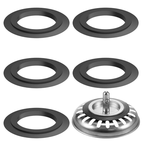 5 piezas Junta de Goma para Tapón Fregadero Cocina, Junta Goma Desague Fregadero Cocina Universal...