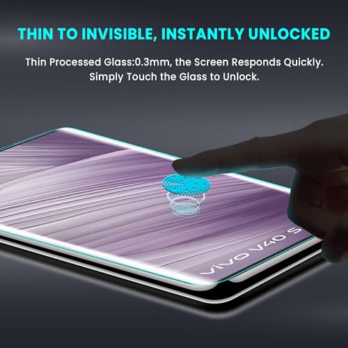 Image of FIRST MART Military Grade UV Tempered Glass for Vivo V40, Vivo V40 Pro and V40e 5G with Edge to Edge Full Screen Coverage, Cable Protector and Easy Installation kit