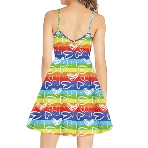 Image of Biyejit Women Casual Loose Dress Strap Long Summer Beach Swing Dress