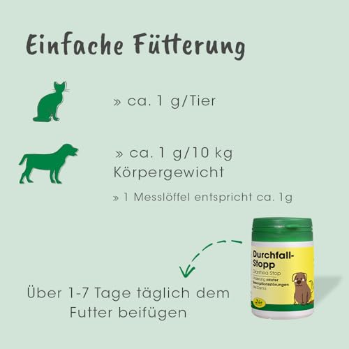 cdVet Naturprodukte DurchfallStopp für Hunde und Katzen 50 g - Unterstützung bei akuten Magen-Darm-Beschwerden - Diät-Ergänzungsfuttermittel