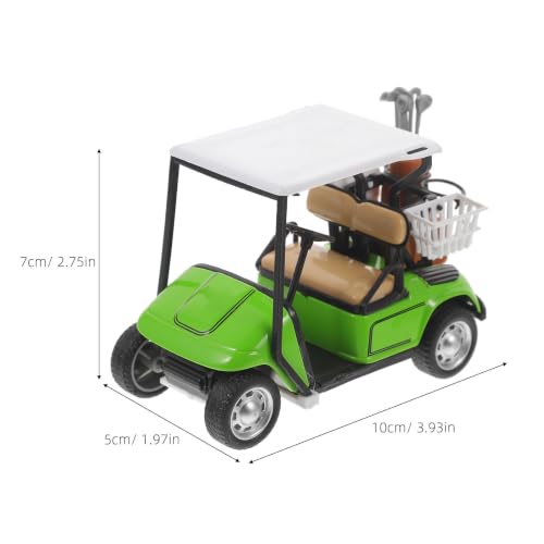Carrito de golf miniatura para decoración de casa y oficina, set Outanaya de aleación 2