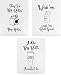 Wooden Funny Bathroom Signs (Set of 3); Cute Humorous Wall Art Each 10 x 8 Inches