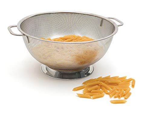 Rsvp International Endurance Kitchen Collection Colander Strainer, 3 Quart, Pierced Stainless Steel #TOP1