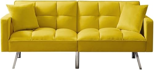 YDXNY - Sofá cama futón, sofá convertible de mediados de siglo para espacio pequeño,