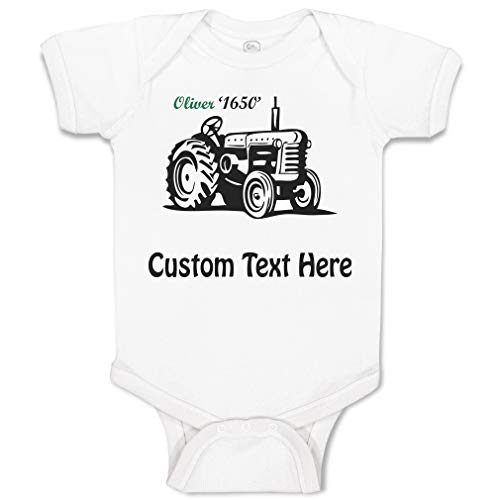 Cute Rascals Custom Baby Bodysuit Oliver Tractors Funny Humor Boy