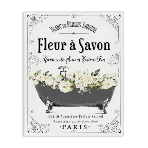 Stupell Industries 'Fleur a Savon Vintage Parisian Bathroom'| Canvas Art