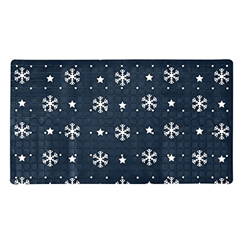 Tapis de bain flocon de neige bleu pour éviter les chutes dans la douche