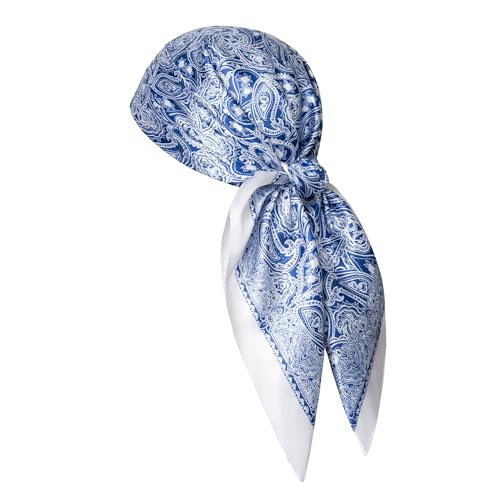Image of 35 inch Men's Silk Cowboy Scarf - Oversized Western Bandana Neckwear, Large Square Scarf with Gift Packaging