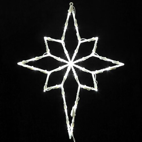 Vickerman Lighted LED Star of Bethlehem Christmas Window Silhouette Decoration, 18\" 2 pieces
