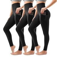 SINOPHANT 3 Pack Leggings for Women - High Waisted Buttery Soft Yoga Pants for Workout Athletic Sports, Black/Black/Black, Small / Medium