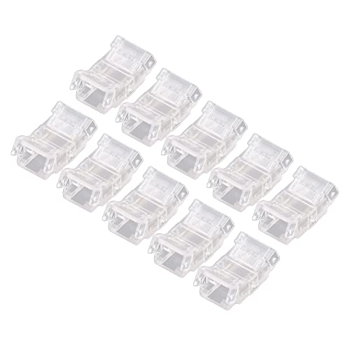 Clips de Barra de Iluminación 10 PC Conectores LED Light Strip Strip de 2 Pines Clips de Barra de Iluminación Multifunciones RGB Montaje de Montaje Adaptadores de Cable LED de Mazorca de Soldadura