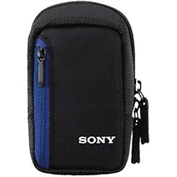 Estuche Camara Compacta Sony LCS-CS2/BC1 - Funda de transporte blanda vertical para cámara compacta, color negro y azul