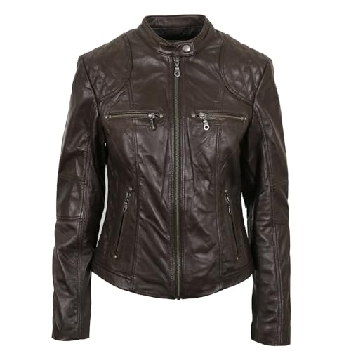 Veste de motard en cuir véritable pour rompre avec la monotonie des vestes noires