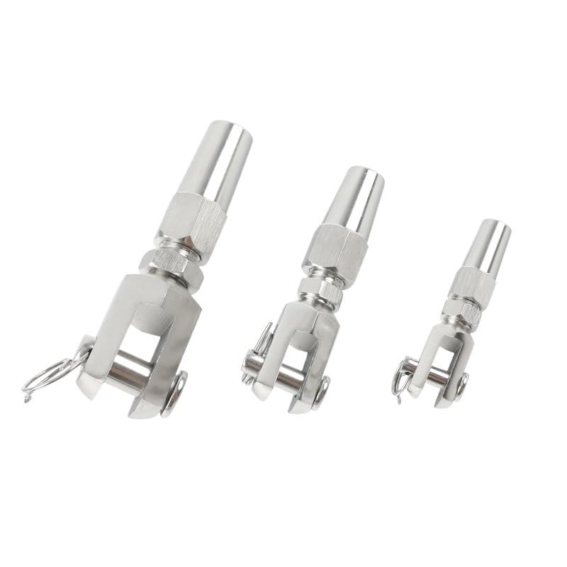 Abrazaderas De Cuerda De Cable 1 Uds. Cuerda de alambre de 3/4/5/6/8mm Cable de Terminal de horquilla/mandíbula sin Swageless de acero inoxidable 316 montaje DIY Instalación rápida calidad naval Clips