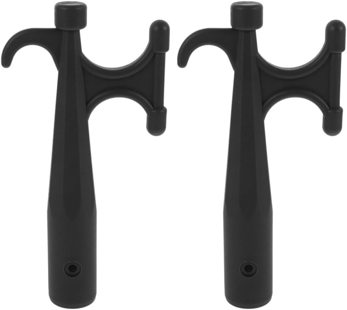 Baluue 2pcs Nylon Boat Hook Head Replacement for Kayak and Dinghy, Sturdy Multi-use Fishing Boat Accessory with 1 Inch Bottom Hole Diameter, for Emergency Use and Docking