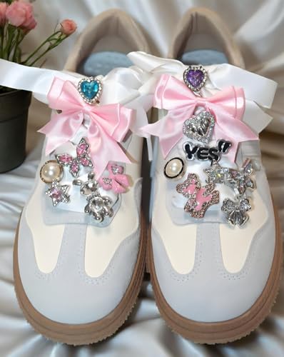 Image of Junk Socks Charms,Shoe Charms for Sneakers,DIY Shoelace Charm,Sneakers DIY Kit,Brooches and Pins for Women,Hat Clothes Button Pins