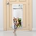 Power Pet Automatic Pet Door - Medium Door Mount - Pet Activated - Motorized - Safe Gravity Closure with Anti Pinch - Dead Bolt Lock - 4 Way Access - Dual Range Control - Air Tight