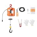 3 in 1 Electric Hoist Winch 660lb, Portable Electric Winch, Portable Power Electric Winch, Manual/Cable/Wireless Remote Control- with 1M/ 3.28ft Lifting Belt- Max 38FT Lifting Height, Lift 16ft/min