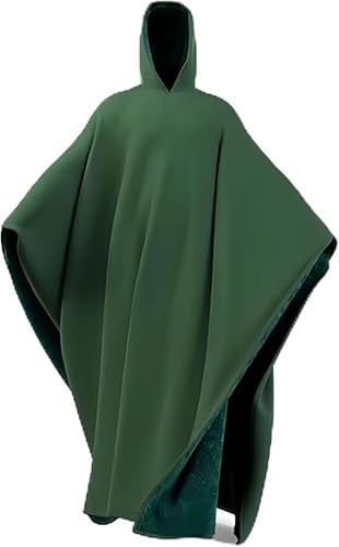Weighted Cloak Hoodie - Extra Long Wearable Blanket Arcane Hoodie Green - Oversized Sweatshirt Blanket Cloak with Sleeves - Super Soft Warm Loose Hooded Cape Tops for Anxiety Relief, Unisex