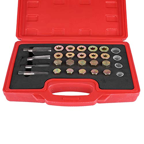 Kit de reparo de rosca de cárter de óleo, 64 peças, caixa de engrenagens, conjunto de ferramentas de