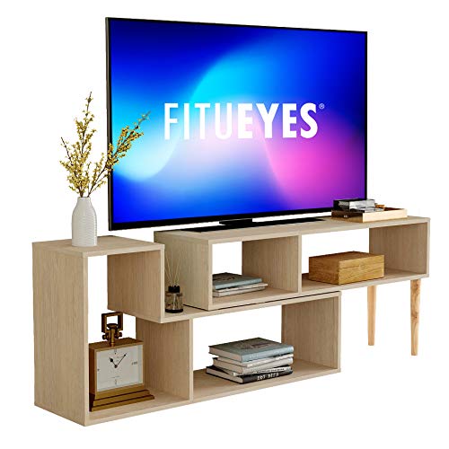 Vielseitige TV Schrank Fernsehtisch Modernes Unterhaltungszentrum für Flachbildfernseher, Kabelbox,Spielekonsolen, Wohnzimmer,TV Lowboard