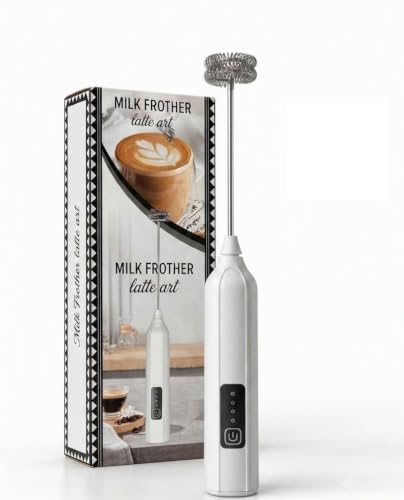 Image of SimpleTaste SUCGLES Rechargeable Electric Milk Frother, USB Coffee Frother with Dual Spring Whisk, Handheld Foam Maker for Coffee, Cappuccino, Latte, Matcha, Hot Chocolate & Milk [Multicolor]