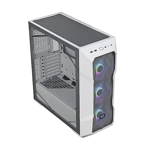 Miniatura 5 de Cooler Master MasterBox TD500 Mesh V2 – Caja PC Mid-Tower E-ATX, Malla Poligonal, 3x120mm Ventiladores ARGB Preinstalados, Panel Superior Extraíble, Panel Lateral Vidrio Templado, USB C 10Gbps, Blanco
