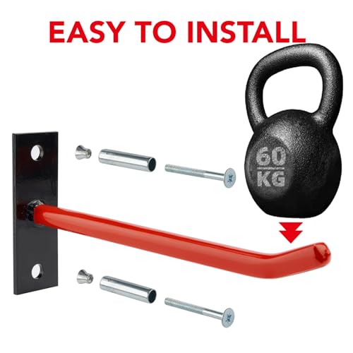 Sinoer Reifenwandhalterung,Felgenbaum, garagenhaken, autoreifen reifenhalter wandhalterung, Felgenmontage Wandset, aus Stahl, im Gegensatz zu traditionellen Gusseisen-Konkurrenten, 4er-Pack Rot